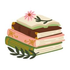 Stack of Books with Flower