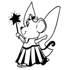 Cute mouse fairy svg