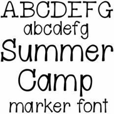 summer camp marker font