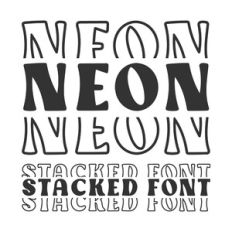 BFC Neon Stacked Modern Font