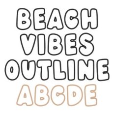 BFC Beach Vibes Outline Summer Font