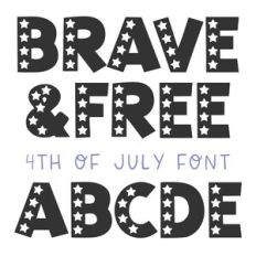 BFC Brave and Free 4th of July Font
