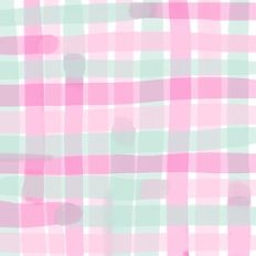 Mermaid Watercolor Plaid Pattern