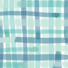 Ocean  Watercolor Plaid Pattern