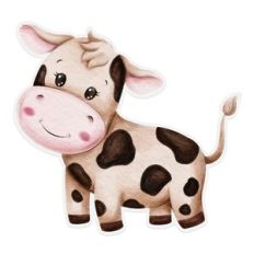 Watercolor cow