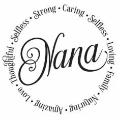 Nana Word Art Circle