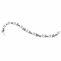 This Is Us Our Life Our Story Our Home Heart Curved Wall Art Quote