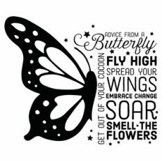 Advice From A Butterfly Inspirational Word Art