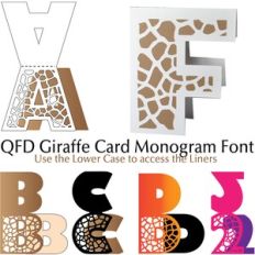 QFD Giraffe Card Monogram Font