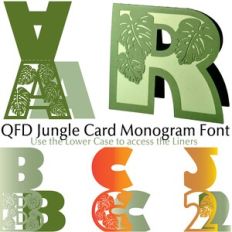 QFD Jungle Card Monogram Font