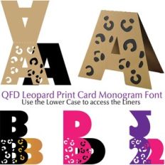 QFD Leopard Card Monogram Font
