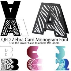 QFD Zebra Card Monogram Font