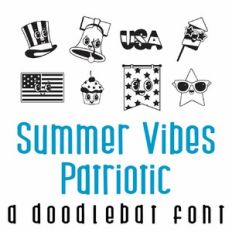 Summer Vibes Patriotic Doodlebat Font