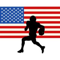 american football with flag