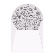 Sketched Floral Envelope