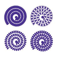 Rolled Flower, 3D Paper Flower Template bundle