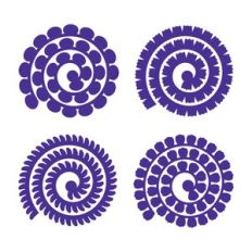 Rolled Flower, 3D Paper Flower Template bundle