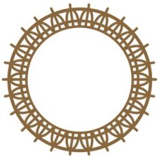 Boho Rattan Wicker Circle Frame