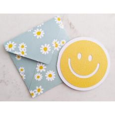 happy face card and envelope