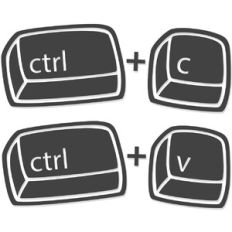 copy paste key strokes