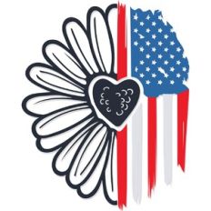 Daisy American Heart Flag