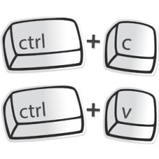 copy paste key strokes outline
