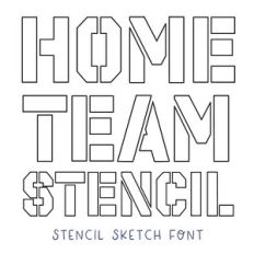 BFC Home Team Stencil Sports Sketch Font