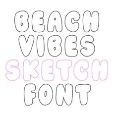 BFC Beach Vibes Retro Bubble Sketch Font
