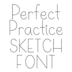 BFC Perfect Practice Handwriting Sketch Font