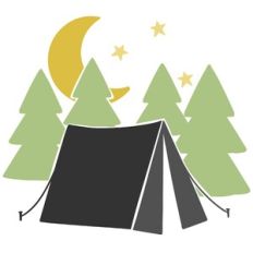 Starry Camping Tent Scene