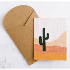 desert cactus scape card and envelope