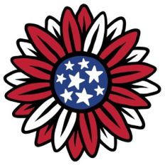 Patriotic Sunflower American flag
