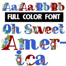 Oh Sweet America Color Font