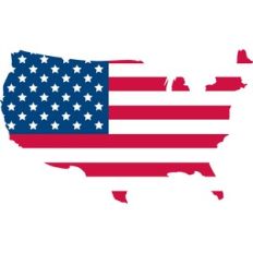 USA Map Flag