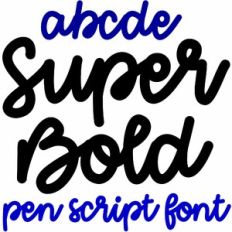 super bold pen script font
