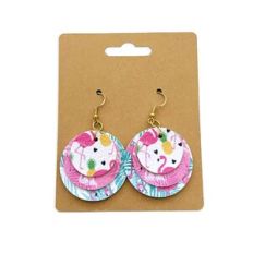 Round Layered Earrings with Display Card