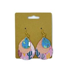 Tear Drop Stacked Earrings with Display Cards
