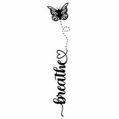 Breathe Butterfly Heart Word