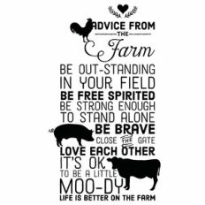 Advice From The Farm Wall Art Word Art