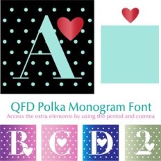 QFD Polka Monogram Font