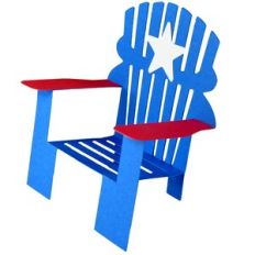 3D 4th of July Adirondack Chair