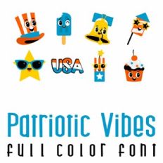 Patriotic Vibes Full Color Font
