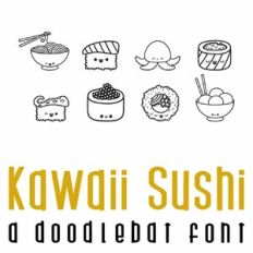 Kawaii Sushi Doodlebat Font
