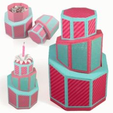 3d denni cake boxes