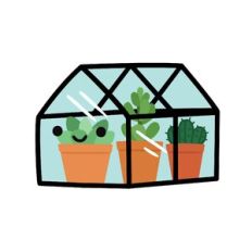 Kawaii Cactus Green House