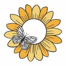 Layered Sunflower Butterfly