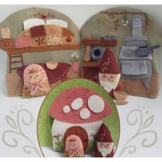 Cozy Mushroom Cottage felt quiet book sewing pattern