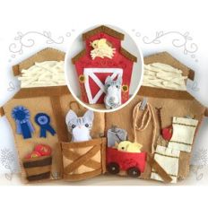 Little Red Barn felt quiet book sewing pattern