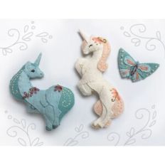 Unicorns felt sewing pattern
