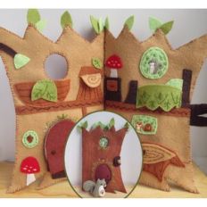 Treehouse quiet book felt sewing pattern